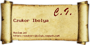Czukor Ibolya névjegykártya